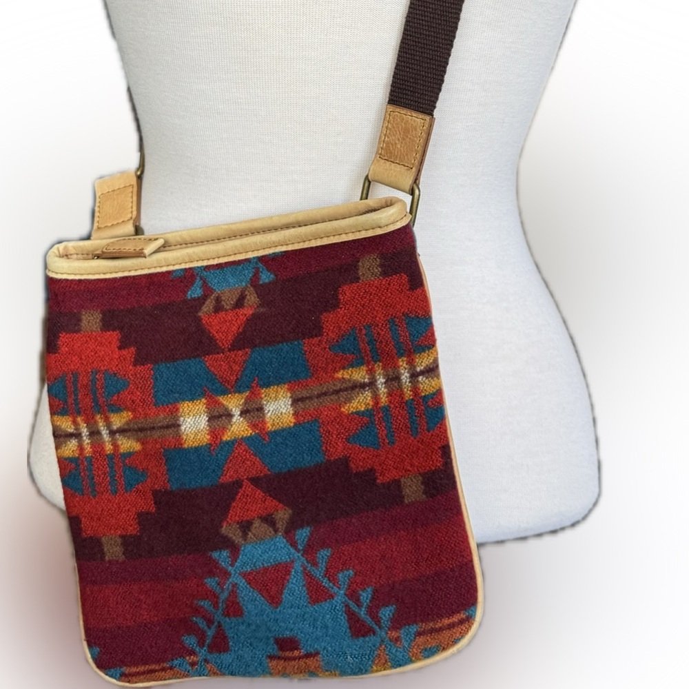 Pendleton Red and Blue Crossbody Bag